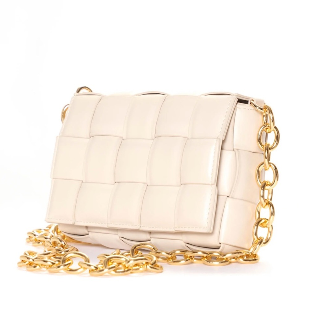 Quilted Crossbody Gold Chain Purse
